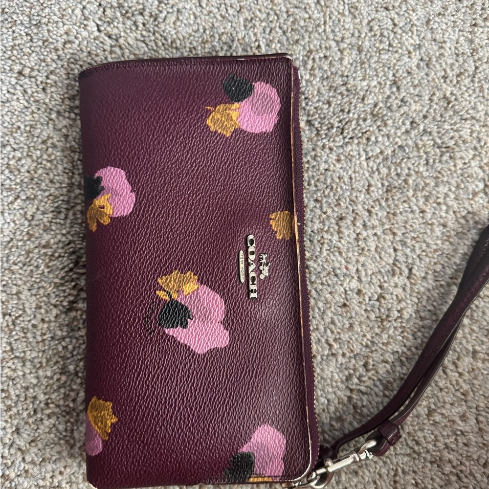 Coach Floral Wristlet Wallet